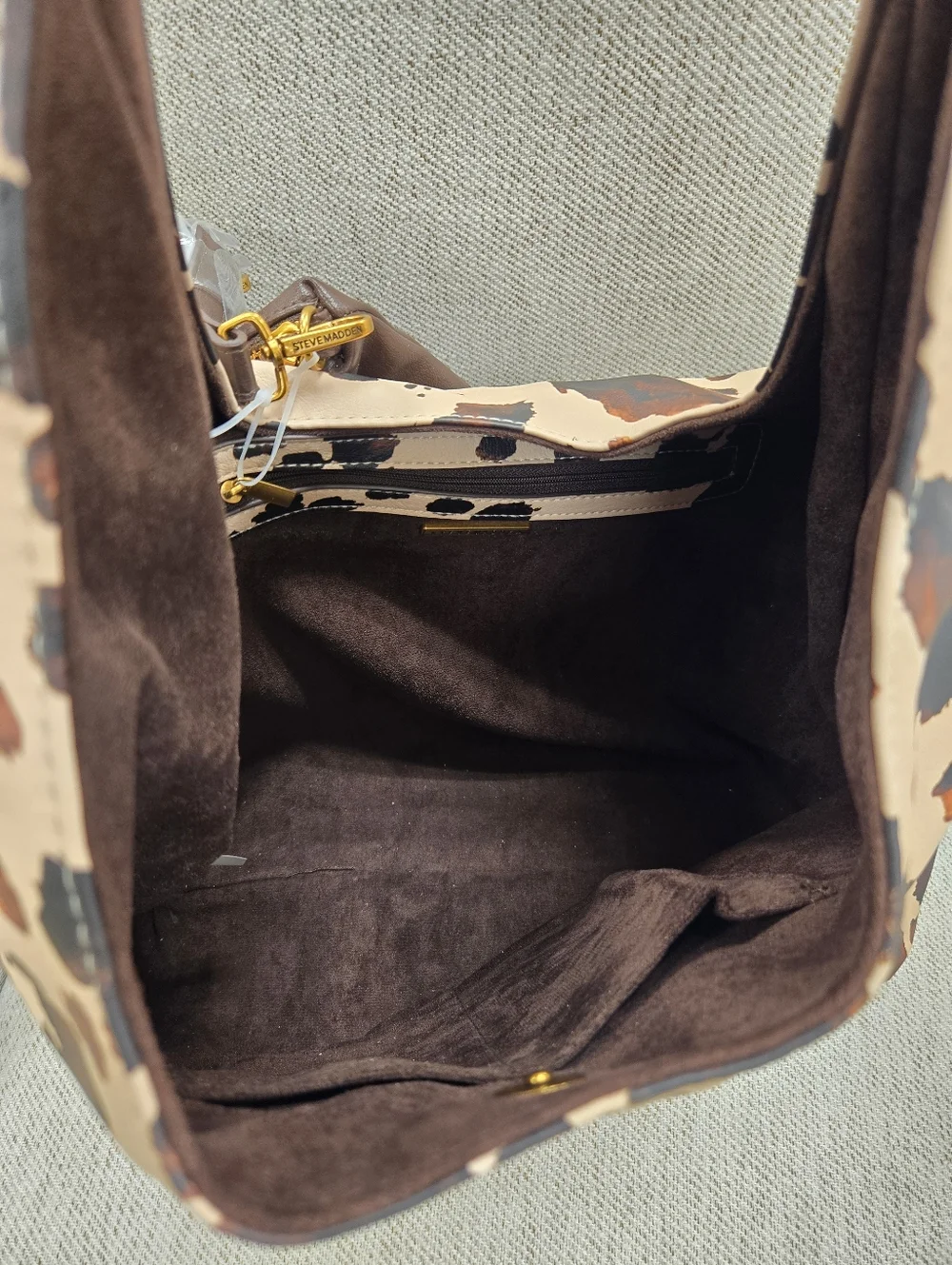 Steve Madden Cow-Print Hobo Handbag